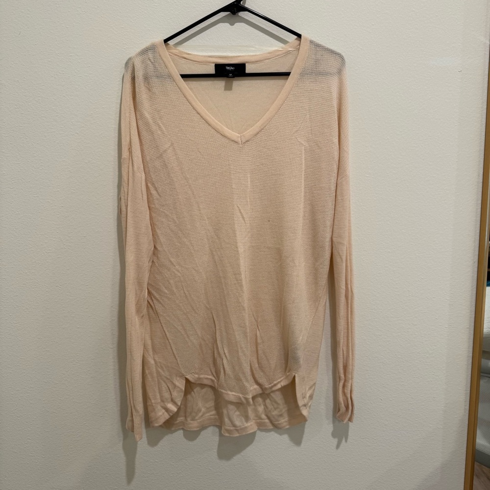 Mossimo Supply Co. Women's Light Beige Long Sleeve Tee